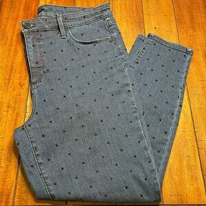 Talbots Flawless Blue Polka Dots High Waist Jeggings